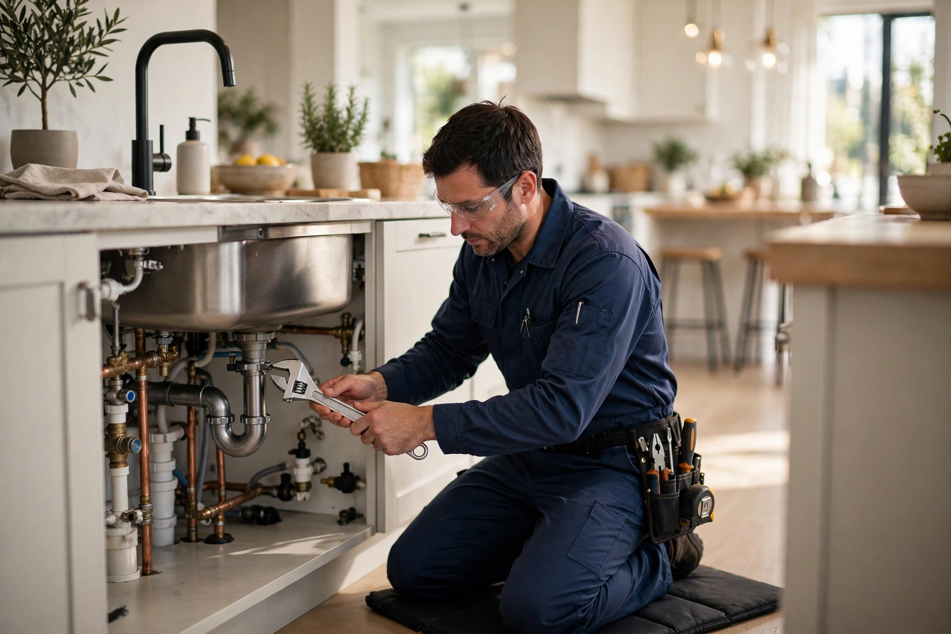 Plumber providing rural plumbing service near Midwest Wyoming