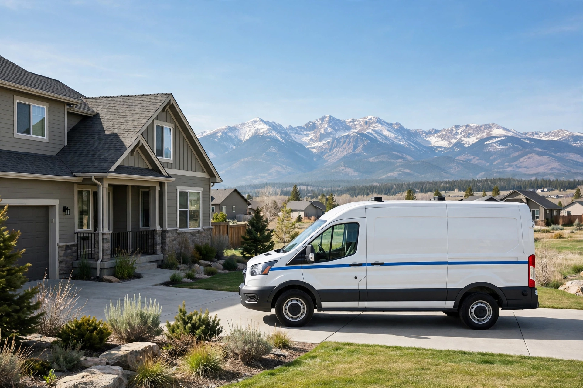 Casper Plumbing Pros service van at a Casper Wyoming home